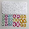 Flexible Silicone Moulds Jewelry Accessories Moulds Silicone Texture for Hand-Making Multi Circle Earrings and Keychain