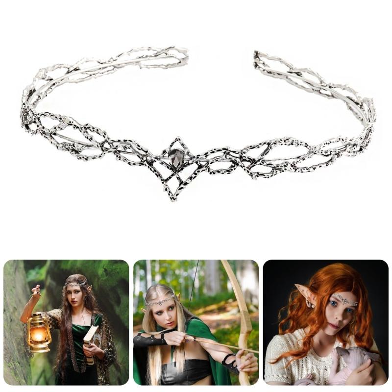 Fashion Elven King Crowns with Stylish Diamonds Adjustables Size Elegant Designs for Parties and Weddings Decoration