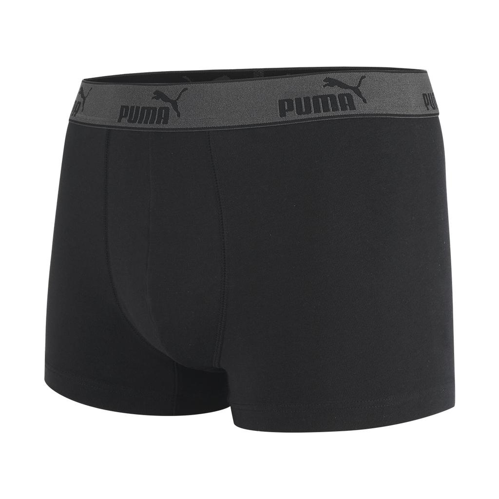 Puma מכנסי בוקסר קצרים קז'ואל ספורט בצבע אחיד עם לוגו אותיות 3 יחידות תחתונים לגברים 701229116-003