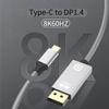 1.8M USB C To DisplayPort  1.4 Cable 32.4Gbps 8K@60Hz 4K@144Hz Type C To DP1.4 Adapter Thunderbolt 4/3 Compatible for MacBook