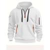 Autumn Men's Hoodies Winter Zipper Multi Pocket Sweatshirts Male Warm Clothes Hoodie Sports Leisure Sweatshirt