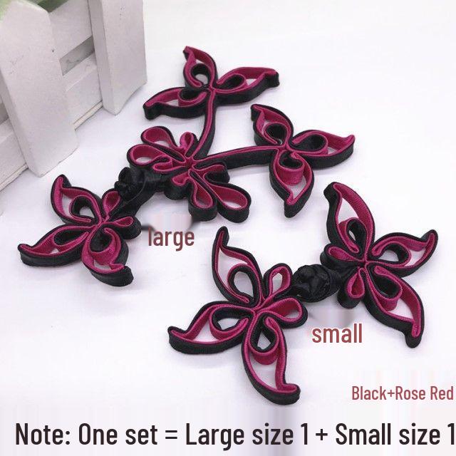 Ręcznie robione guziki Żabki 3D: Retro Kwiatowy Cheongsam Garnitur Tang Dekoracja