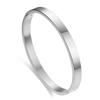 Stylish Zirconia Open Cuff Bracelet - 4MM/6MM Stainless Steel Couple Design