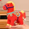 PP Cotton Filling Horse Plush Toys Soft Zodiac Pony Figurine New Year Mascot Festive Decoration