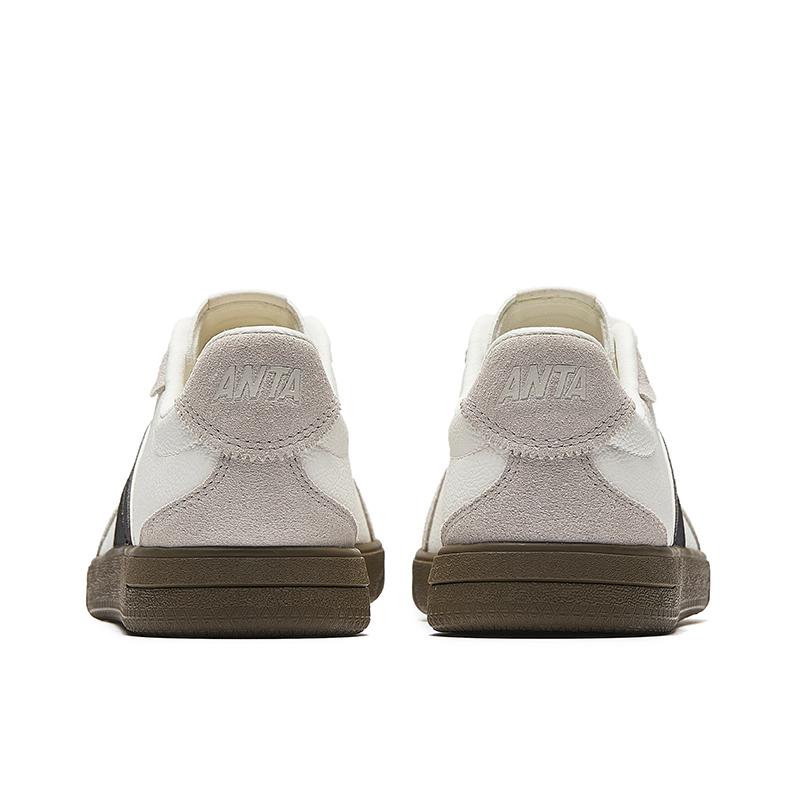 Anta Lifestyle Series Classic Versatile Slip-Resistant Durable Low-Top Skate Shoes Women Sneaker White Gray 922618009F-6