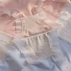 Women's Cute Ice Silk Panties Soft Breathable Lace Trim Briefs Underwear