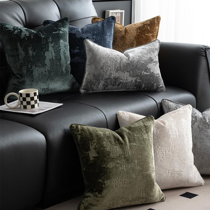 30X50/45X45/50X50CM Velvet Cutting Throw Pillow Cover Simple Stamping Waist Cushion Cover Decor Home Decorative Pillowcase