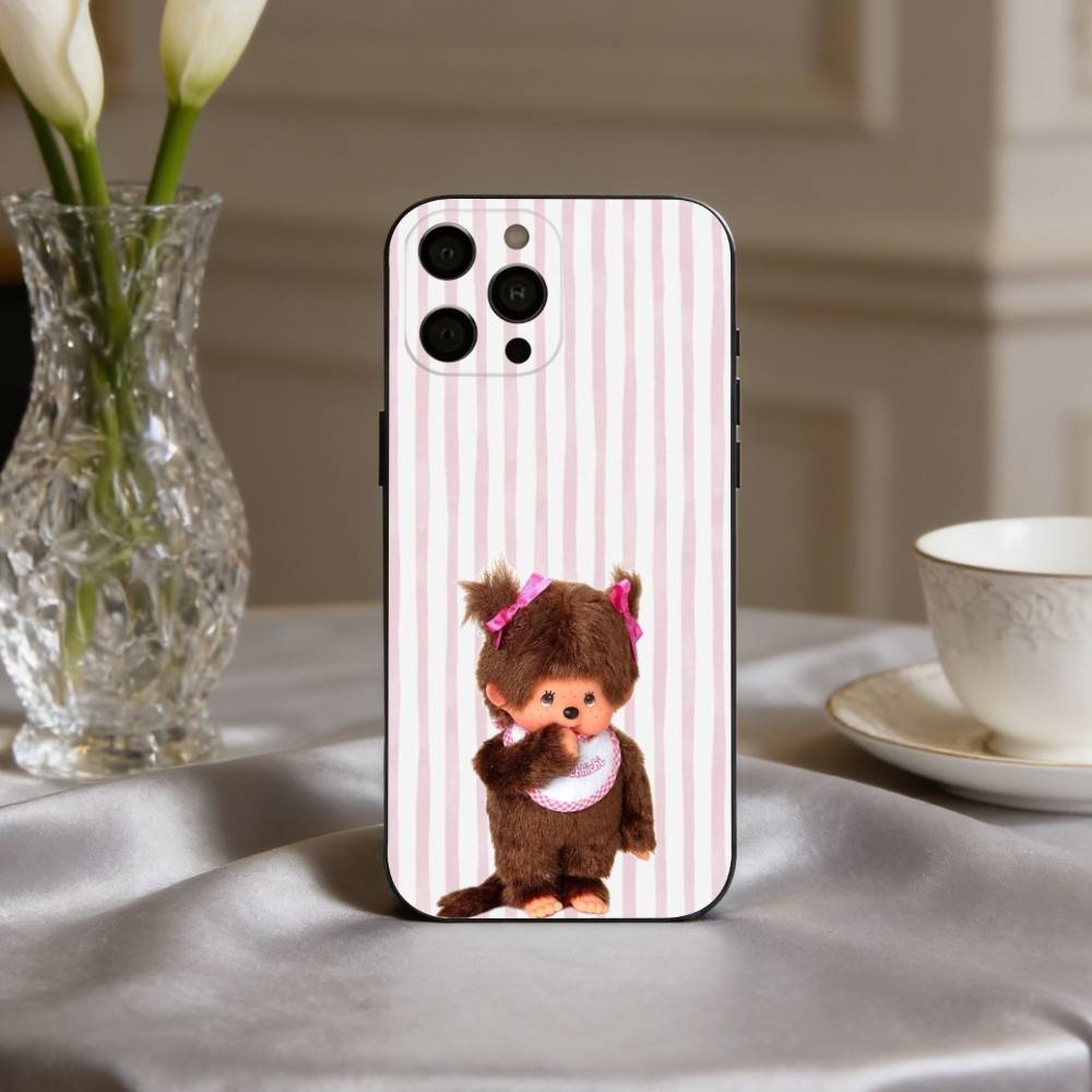 C-Cute M-Monchhichis-S Phone Case For iPhone 17pro,16,15,14,13,12,11 Plus,Pro Max,XS,Soft Silicone Black Cover