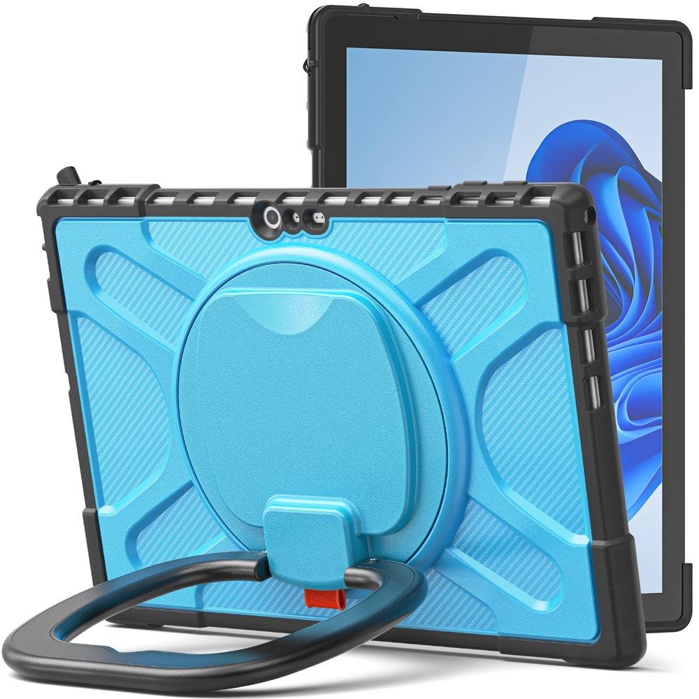 Robuuste Schokbestendige Hoes Beschermhoes Standaard voor Surface Pro 7 Plus, Surface Pro 7, Surface Pro 6, Pro 5, Pro 4, Pro 3 12.3 inch blauw
