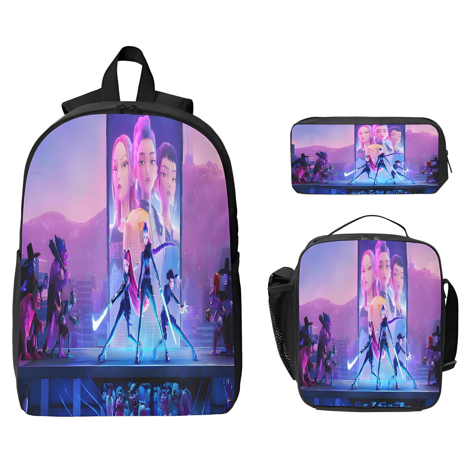 

Повседневная сумка через плечо с рисунком из мультфильма для учеников младших классов средней школы, рюкзаки большой вместимости One Size