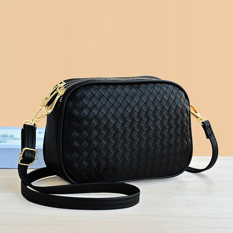 Dámská módní crossbody taška s tkaným vzorem, peněženka, taška přes rameno, držitel na karty, pouzdro na telefon
