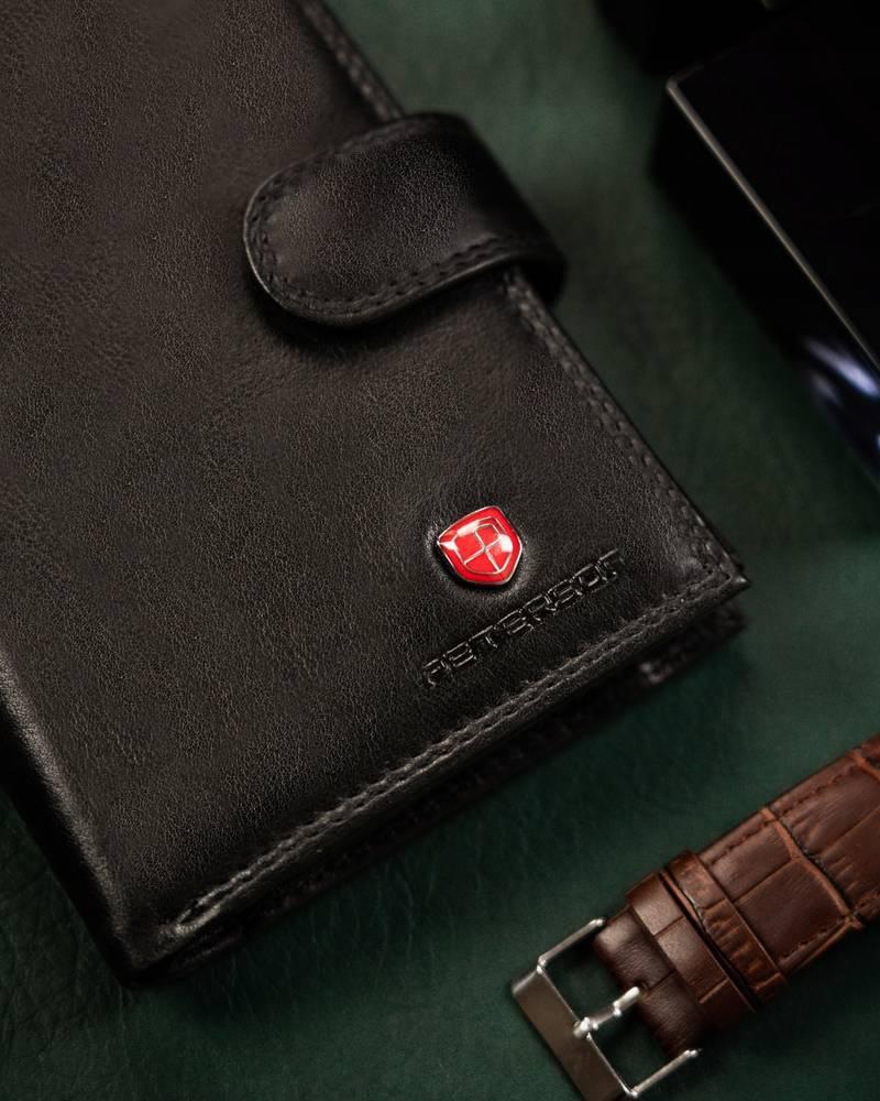 Elegant men's leather wallet - Peterson