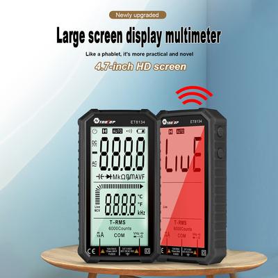 TOOLTOP ET8134 Přenosný 4,7palcový LCD multimetr pro stejnosměrné napětí