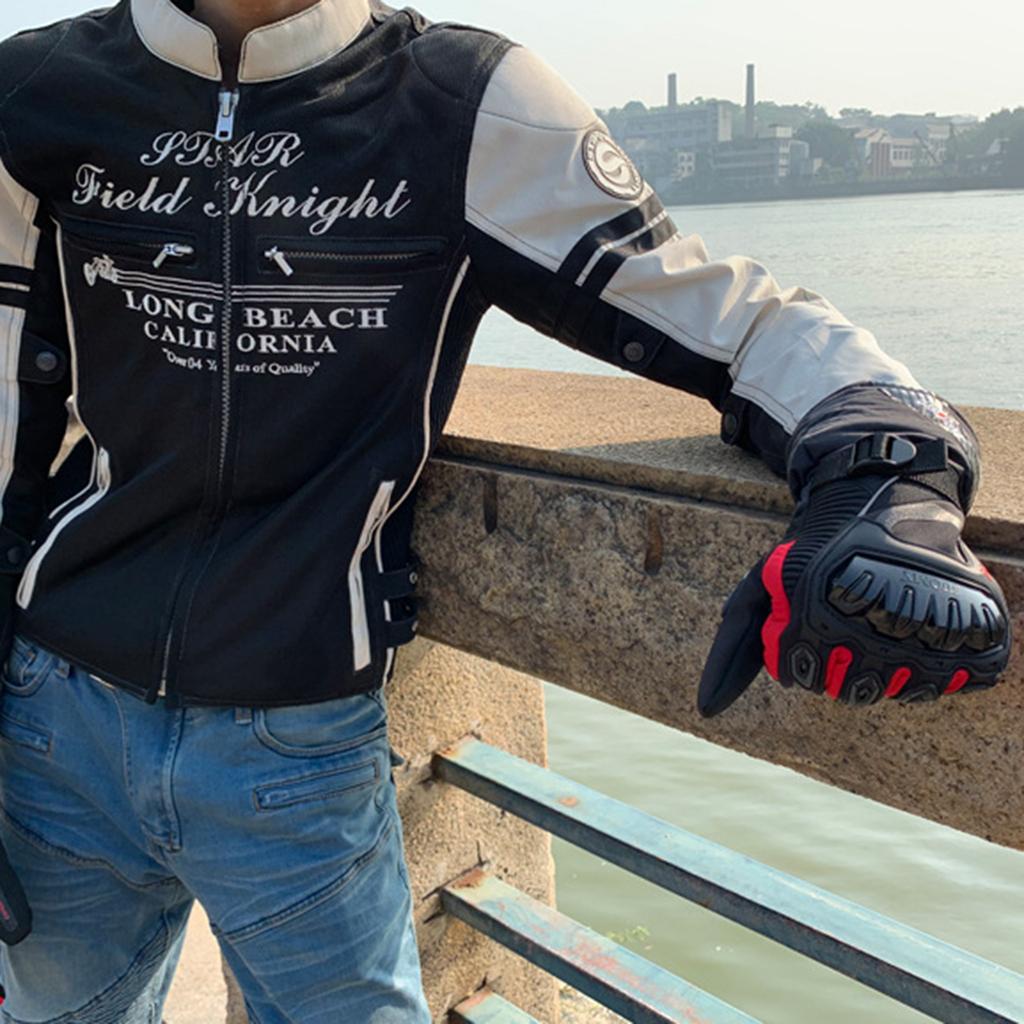 Gloves for Men Touch Screens Motorcycles Gloves with Hard Knuckle for Outdoor Sports Cycling Full Finger Gloves