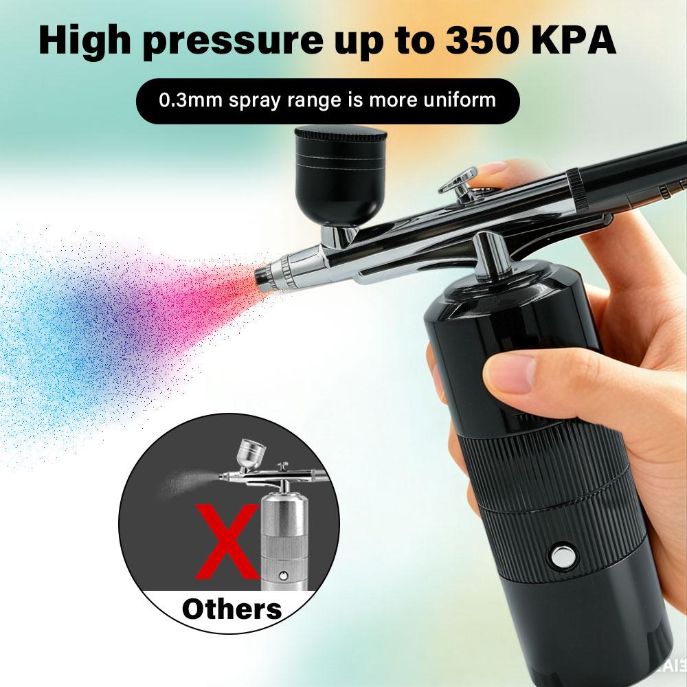 Kompresörlü Airbrush Airbrush Boyama Mini Boya Tabancası Boyama İçin Kablosuz Elektrikli Boya Tabancası Kompresörlü Airbrush Seti