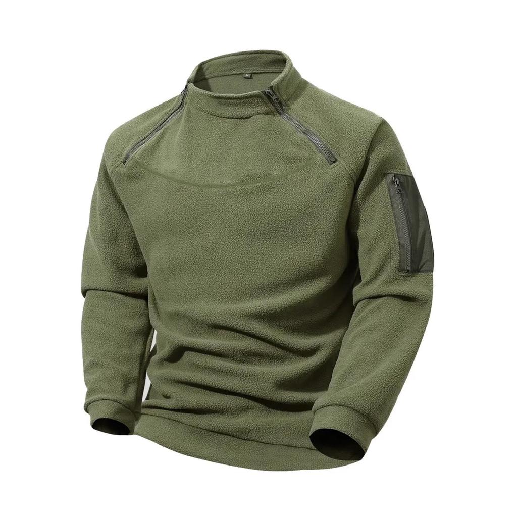 Men's Double Zipper Collar Hoodie - Autumn/Winter Trendy Street Casual Jacket