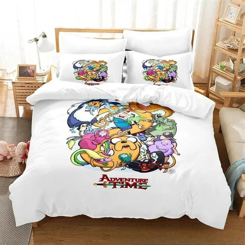 3D Print Adventure Time Finn Jake The Dog Face Bedding Set Boys Girls Twin Queen King Size Duvet Cover Pillowcase Bed boys Adult