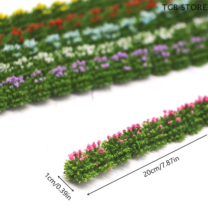 1/3Pcs Dollhouse Garden Scene Flowerbed Shrub Simulation Flowerbed Outdoor Mini Model