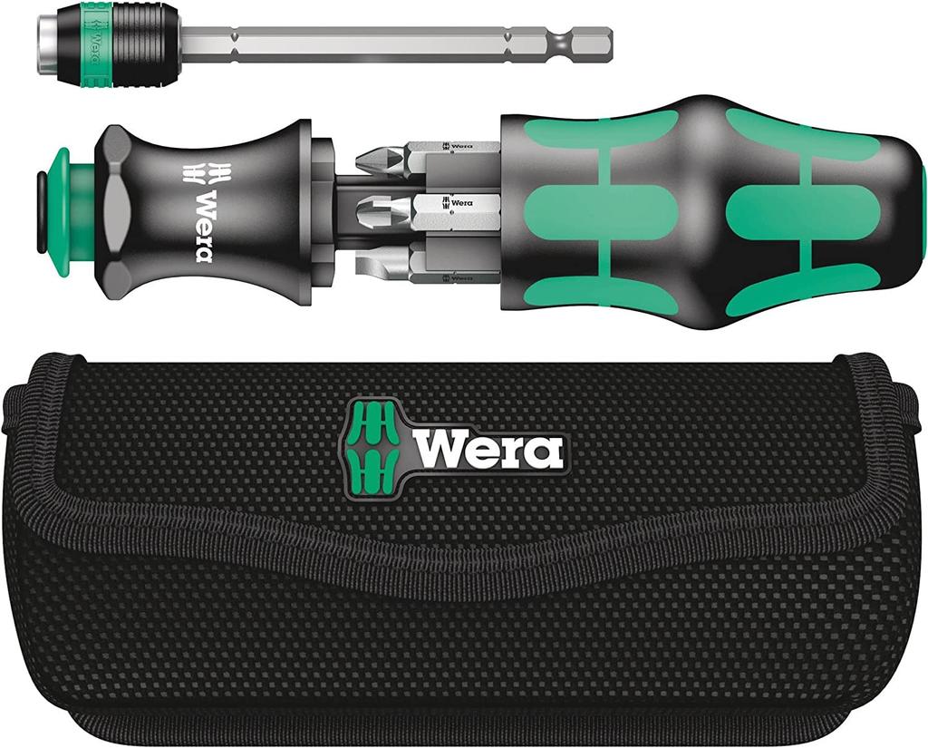 Wera KK 25 Bit Holder Driver with Removable Bayonet Blade Imported from (Slotted/Phillips) 7-in-1 [Officially Japan]