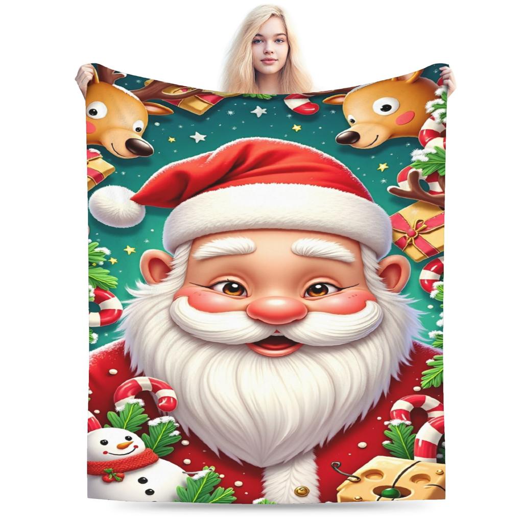 Christmas Eve Blanket Travel Flannel Throw Blanket For Couch Chair Warm Soft Custom Quality Bedspread Gift Idea