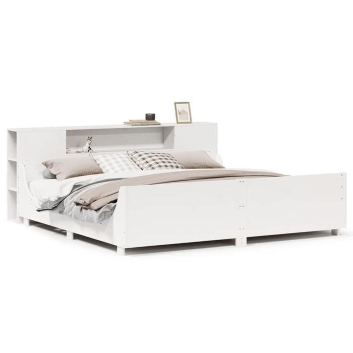 VidaXL Bed Frames Without Mattress White 180x200 Cm Solid Pine Wood 3323759