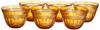 ADERIA Shonai Craft Sake Cup Amber 55ml Mini Glass 6 Pieces Made In Japan F-70458