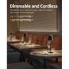 KDG 2 Pack Cordless Black Table Lamps, Rechargeable Portable LED Desk Lamps | 5000mAh Battery Operated 3 Color Stepless Dimming Up for Restaurant,