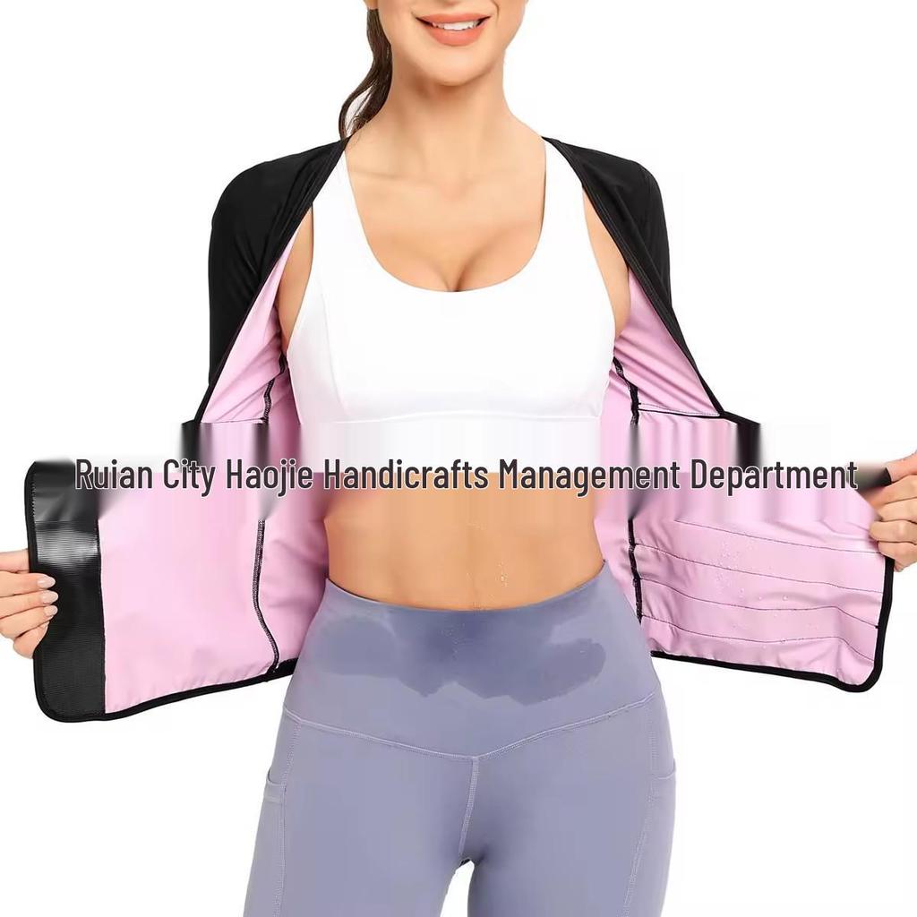 Women's Cross-Border Velcro Body Shaping Yoga Fitness Top - Short Sleeve Sweat-Enhancing Waist Cincher