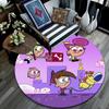 The Fairly OddParents2 Round Area Rug,Carpet Rug for Living Room Bedroom Sofa Playroom Decor,Non-slip Floor Mat