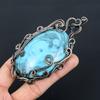 Turquoise Handmade Copper Wire Wrap Pendant 4.13" q3M90