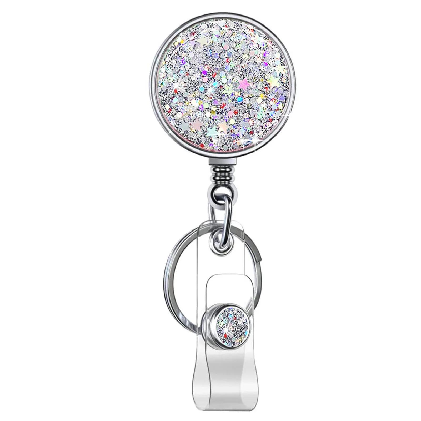 

Новый дизайн, 1 шт., металлический блестящий выдвижной значок медсестры, катушка, держатель удостоверения личности доктора, студента, учителя, брелки, шнурок белый