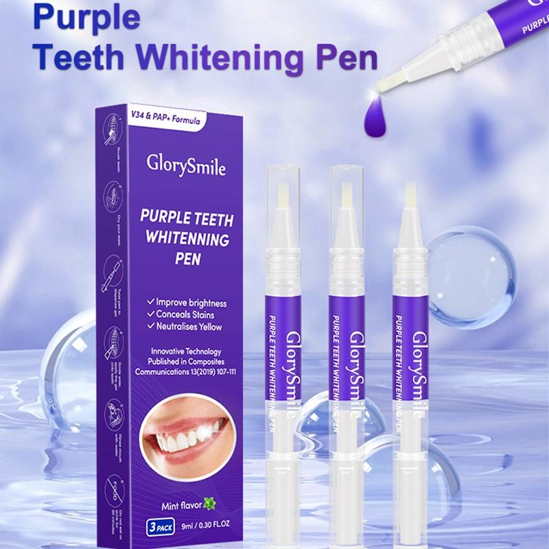 Magical Purple Teeth Whitening Pen Freshing Breath Oral Deep Cleaning Stain Removal Dentifrice Teeth Cleaning Essence Oral Care