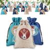 24Pcs/Set Christmas Gift Bags Christmas Advent Calendar Bag Candy Storage Pouch Diy Christmas Multi-Purpose Decoration