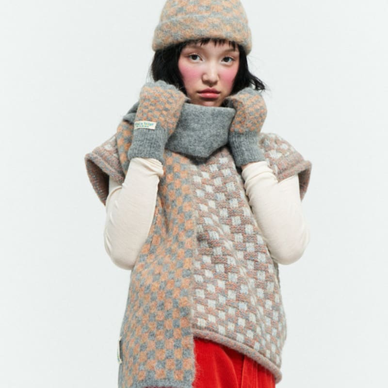 MISU A BARBE TOWEL GLOVES MULTI GREY