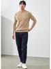 Men's 100% Cashmere Crew Neck Sweater - British Style Slim Fit for Autumn/Winter