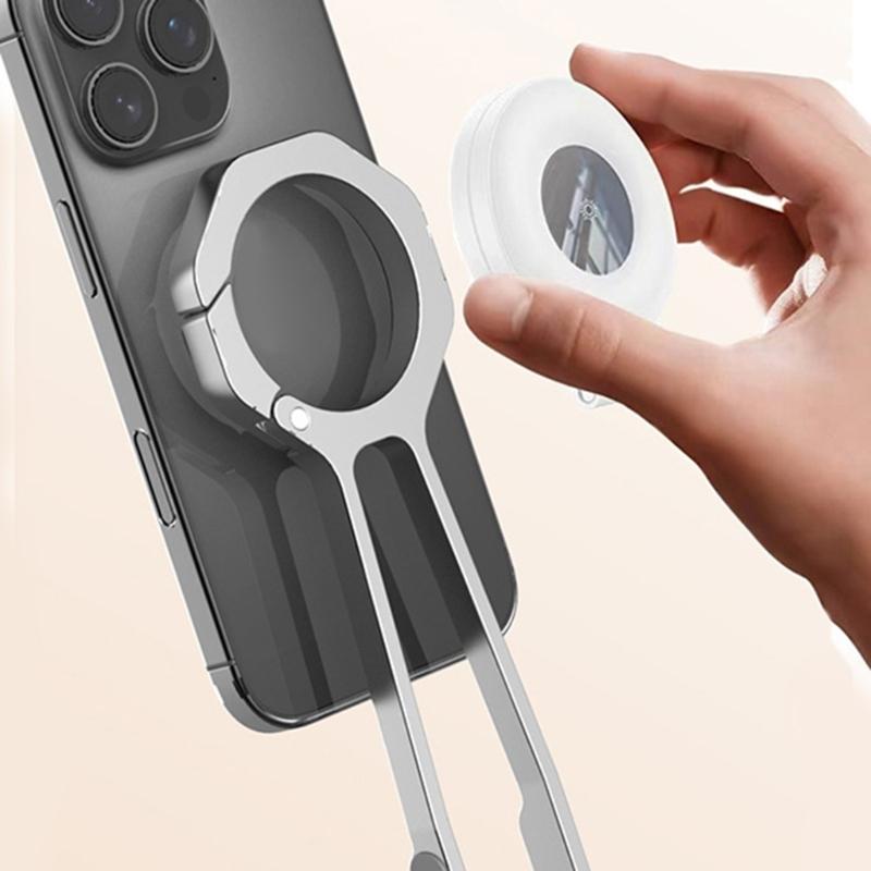 Stabiles Dreieckiges Design Handyhalterung Rack Stütze Magnetfuß 360° Drehung für Videoanrufe Aufnahme Inhaltserstellung