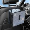 Bling Collapsible Car Trash Can  Large Capacity Seat Back Hanging Garbage Storage Bag Organizer For Women Interior Accessories