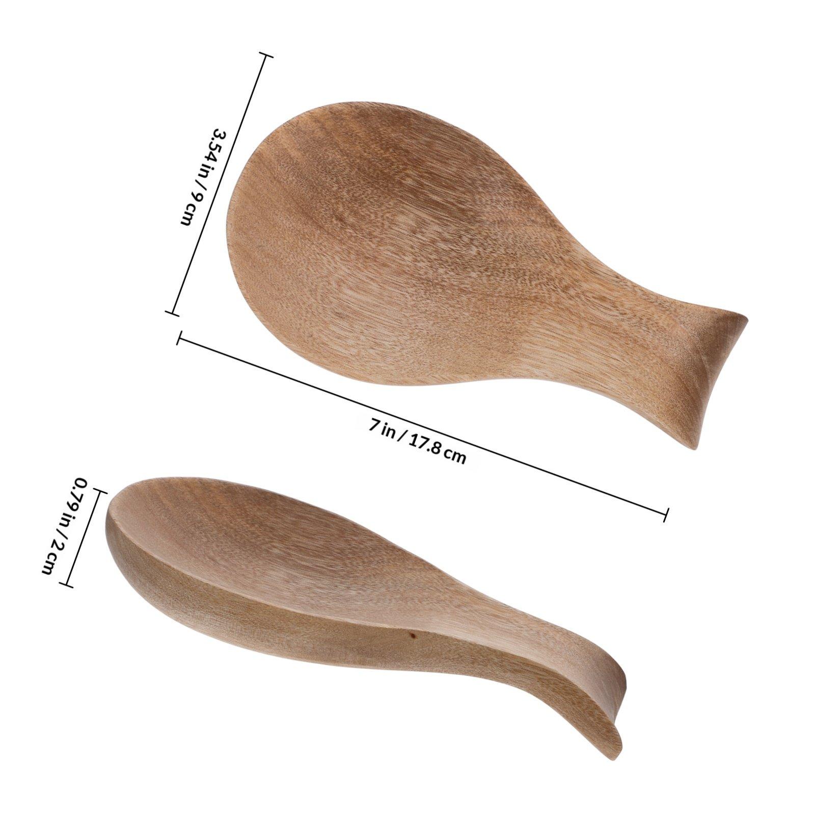 Wooden Spoon Rest Japanese Style Solid Wood Spoon Holder Kitchen Counter Utensil Rest Dining Table Scoop Holder серый