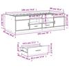 Daybed with Drawers Without Mattress Smoked Oak 90 X 190 Cm
