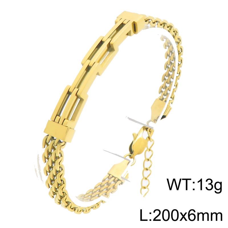 Kalen Vintage Stainless Steel Men's Bracelet Punk Adjustable Chain Biker Party Jewelry Rock 18K Gold Color Accessory Gifts