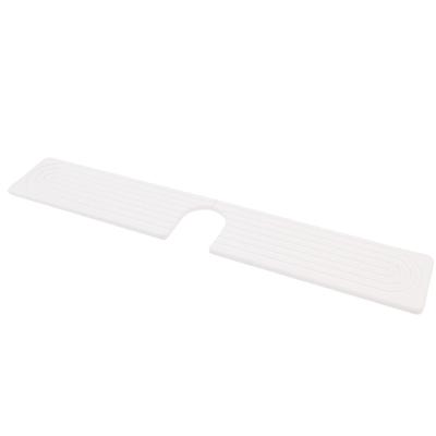 Faucet Mat U Shape Diatomite Fast Drying Water Absorbent Faucet Sink Splash Guard with Raised Feet for Kitchen Bathroom White