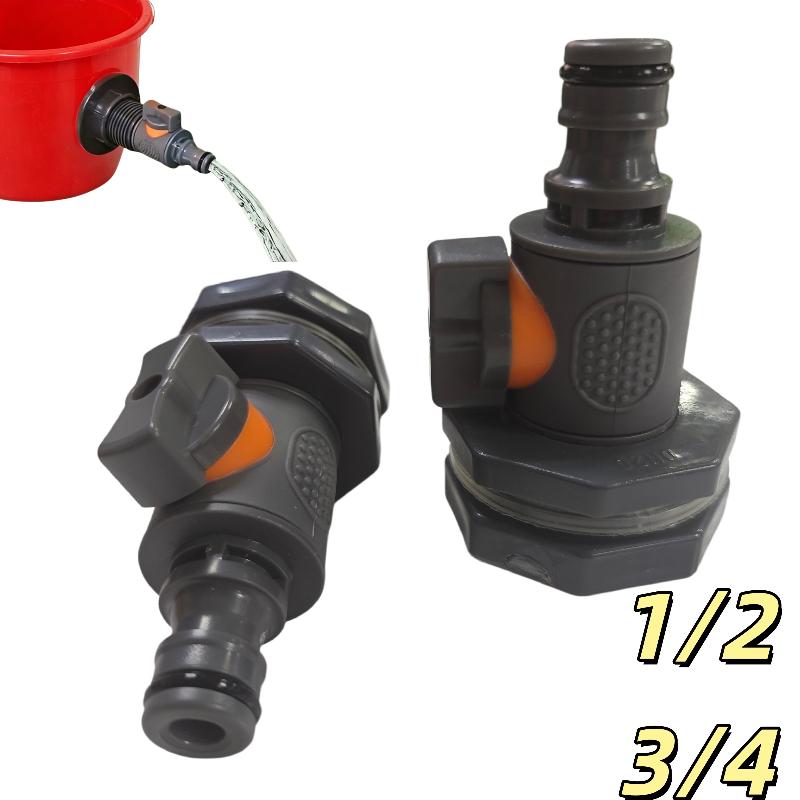 1 szt. Wytrzymały Adapter Zbiornika Wody z Zaworem PVC/IBC Adapter Beczki na Wodę Szybki Montaż Zestaw Złączy do Zbierania Wody Deszczowej