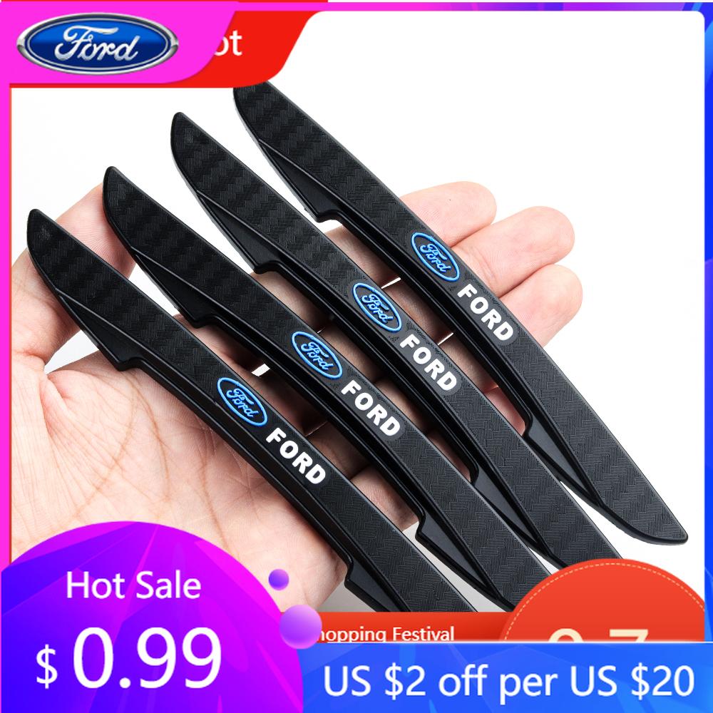Adesivi per auto Hot For Ford 4 pezzi Adesivi in gomma per la protezione dei bordi delle portiere dell'auto Strisce antiurto e antigraffio per Ford Mondeo Focus 2