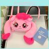Plush Pony Pink Doll Backpack Top Handle Open Pocket Girls School Student Bags