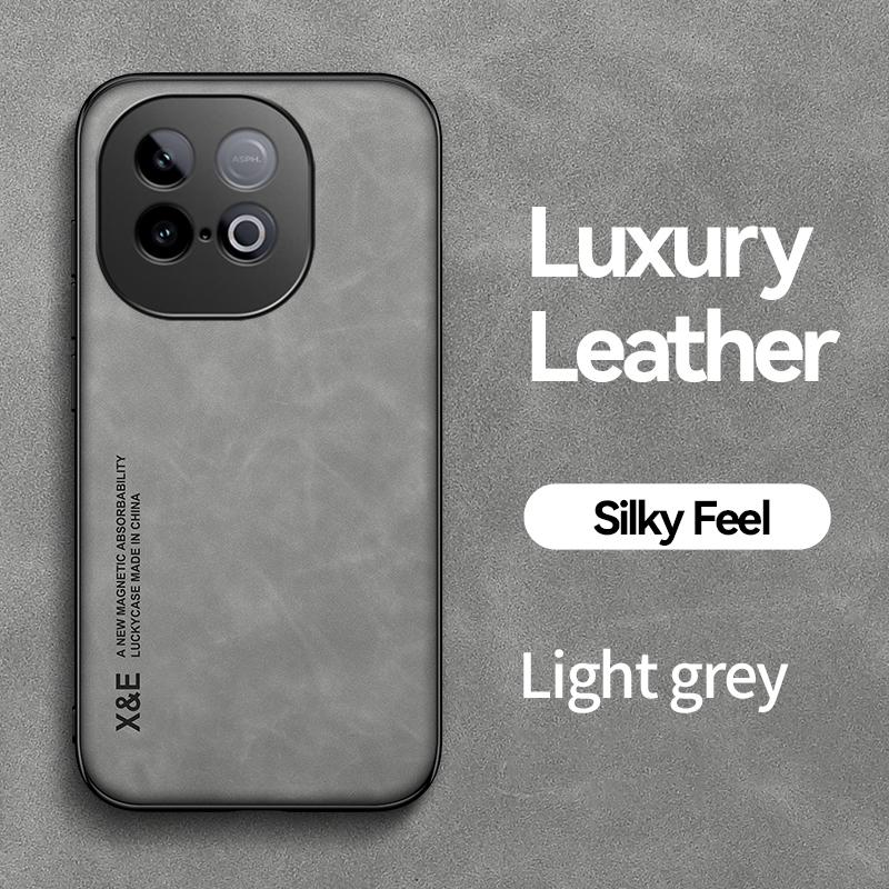 KEYSION Luxury Retro Case for IQOO Z10 Turbo 5G Soft Silicone+PC PU Leather Shockproof Phone Back Cover for IQOO Z10 Turbo Pro