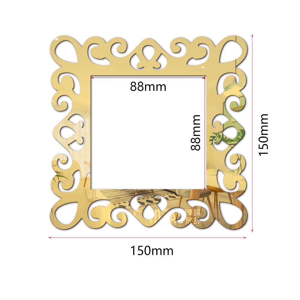 Lace Acrylic Mirror Switch Wall Sticker for Living Room/Bedroom - Self-Adhesive Decorative Accent