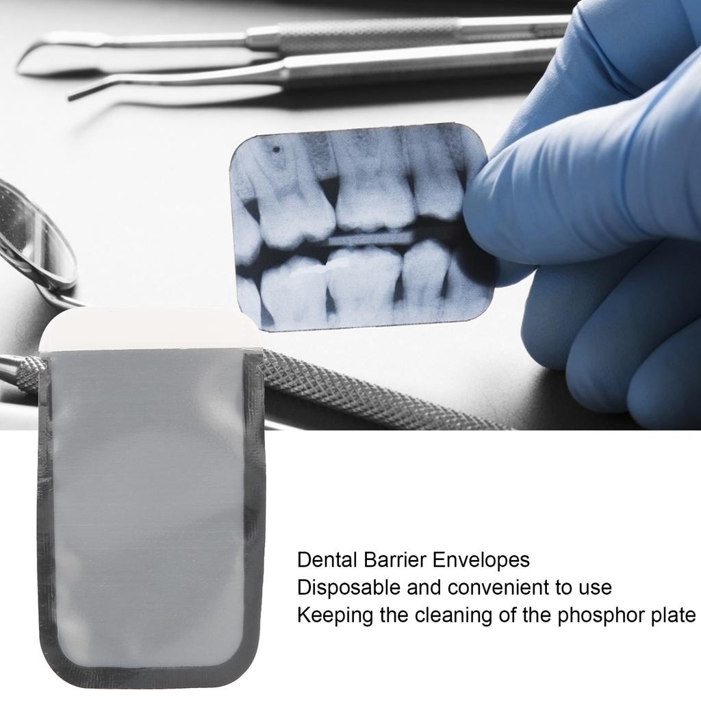100pcs Disposable Dental Barrier Envelopes Dental Digital X   ive Bag Accessory(0#  4.5 x 2.4cm 1.8 x 0.9in )