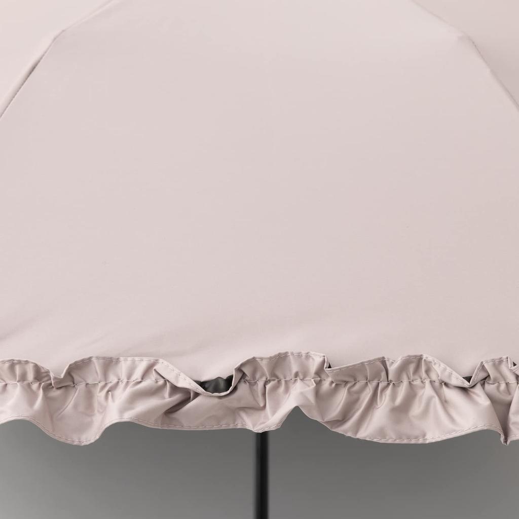 Cool Plus Blocking Compact Long Umbrella with Suitable for Sun and 50cm X 8 Light Blocking and Over UV Grade 1 Light Short UV/Heat/Light Frills, Rain,