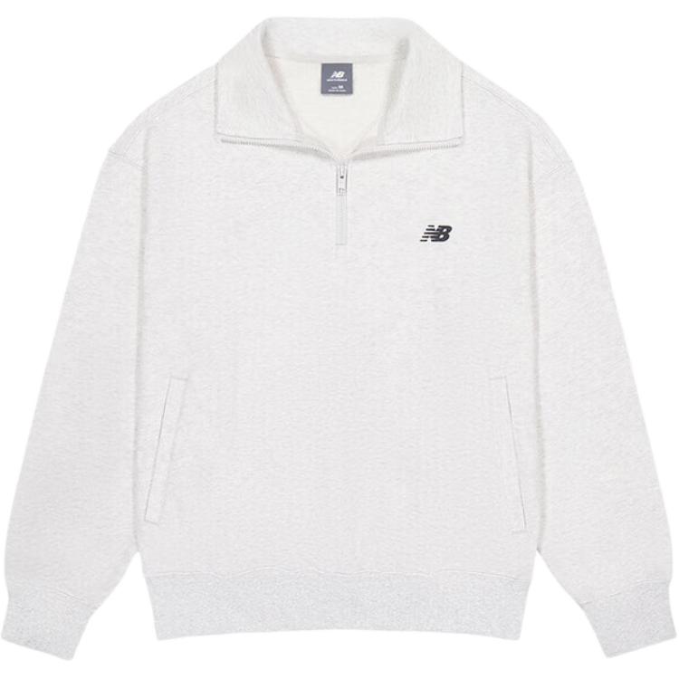 New Balance Sweatshirts Men s Gray Lapel Moderate MT61642N-AHH L