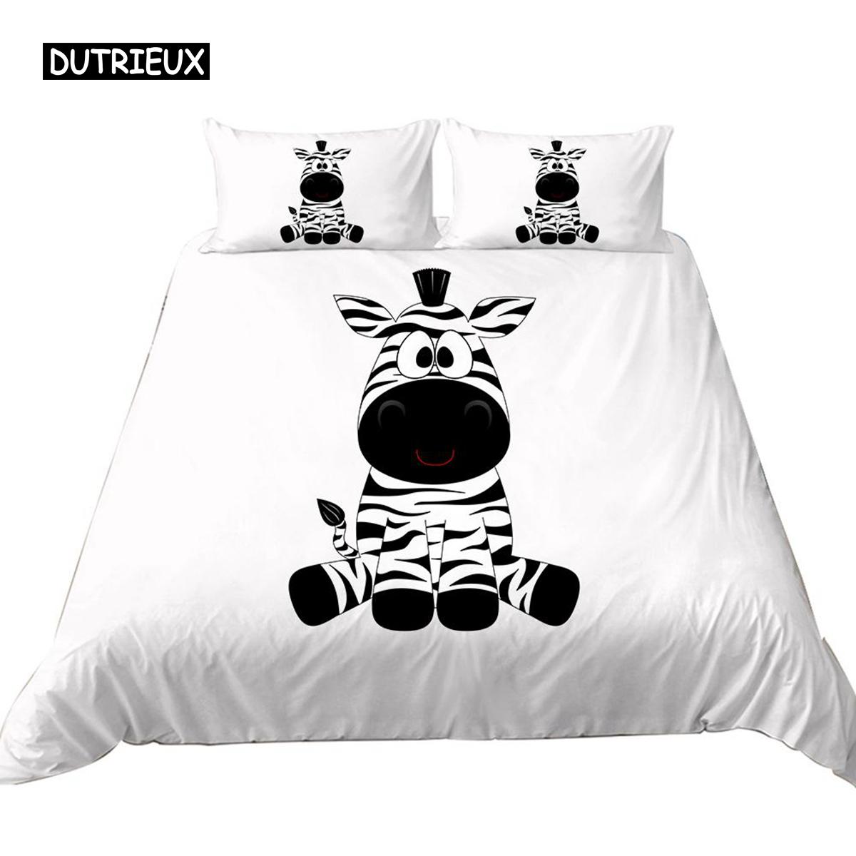 

Cartoon Animal Bed Cover Package King Size Size Flying Lovely Bees Comforter Cover Childhood Fun Animal Theme Sleep Bedding Package for Kids Youth EU single(135x200cm)